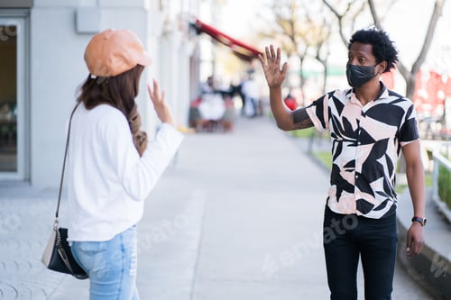 Preview: Couple Wave Hand To Say Hello.