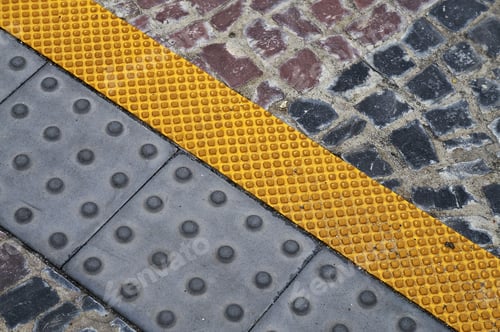 Preview: Warning Bumps For Blind People At The Sidewalk