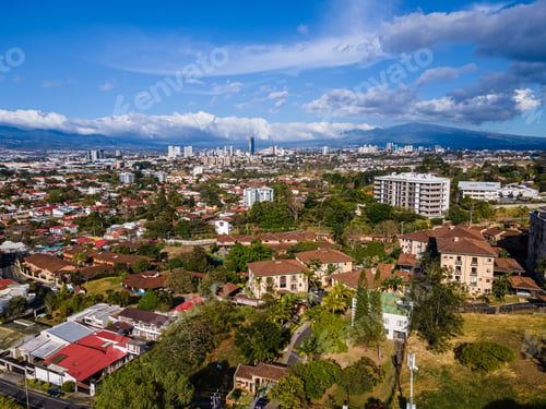 Preview: Beautiful C Aerial View Of The City Of San Jose Costa Rica With View Of The Sabana Park, And