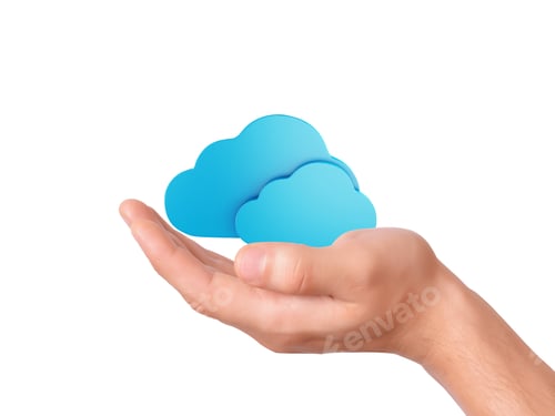 Preview: Hand Hold Cloud Computing Symbol