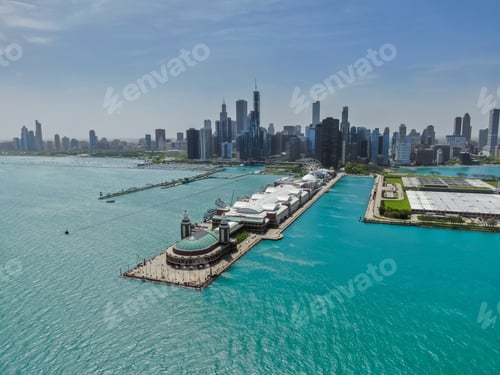 Preview: Beautiful Aerial View Of The Chicago Navy Pier