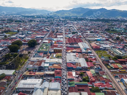 Preview: Beautiful Aerial View Of The Cartago City In Costa Rica