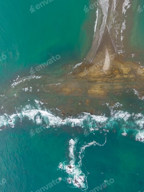 Preview: Beautiful Aerial View Of The Majestic Whale Tale In The Beach Of The National Park Marino Ballena