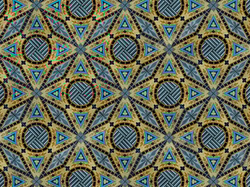 Preview: Ancient Hydraulic Tiles Pattern Background