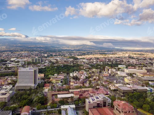 Preview: Beautiful Aerial View Of A Sunset In The City Of San Jose Costa Rica