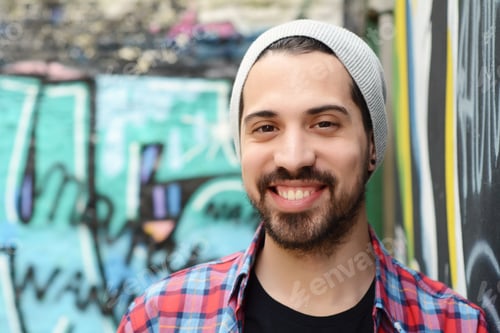 Preview: Portrait Of Young Latin Man. Urban Scene.