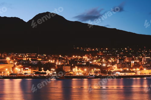 Preview: View Of The City Of Ushuaia At The Night. Tierra Del Fuego, Argentina.