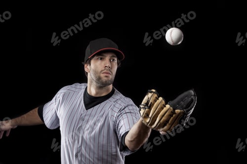 Preview: Baseball Player Catching A Ball