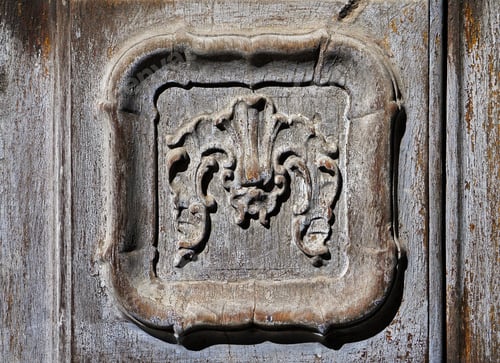 Preview: Carved Wood, Church Door Detail