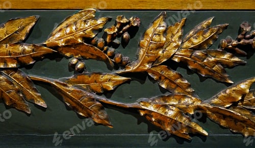 Preview: Golden Wooden Frame Of The Painting (Detail), Rio De Janeiro, Brazil