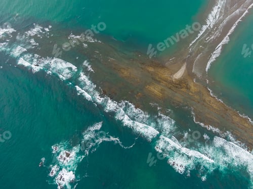 Preview: Beautiful Aerial View Of The Majestic Whale Tale In The Beach Of The National Park Marino Ballena
