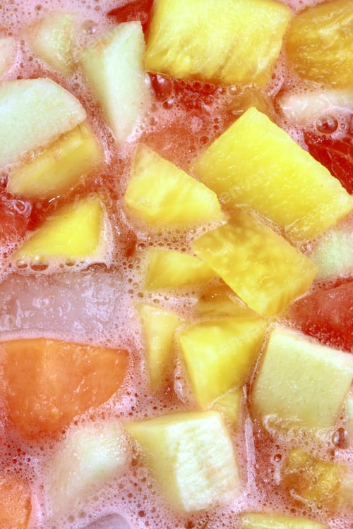 Preview: Fresh, Healthy And Delicious Organic Chopped Fruits With Orange Juice
