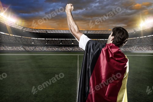 Preview: Germany Soccer Player, Celebrating With The Fans.