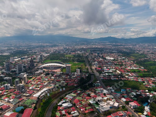 Preview: Beautiful Aerial View Of San Jose Costa Rica Down Town