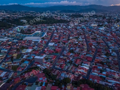 Preview: Beautiful Aerial View Of The City Of Moravia In Costa Rica
