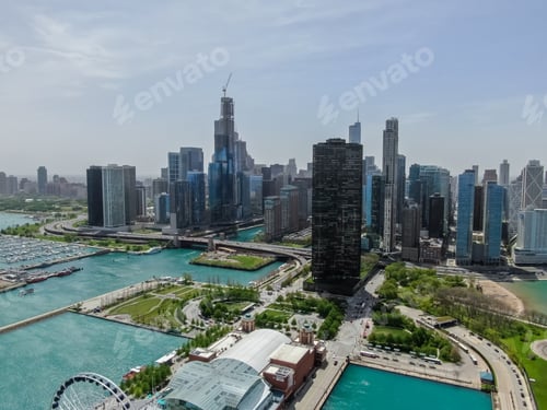 Preview: Beautiful Aerial View Of The Chicago Navy Pier
