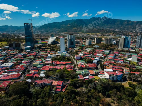 Preview: Beautiful Aerial Landscape View Of The Center City Of Costa Rica