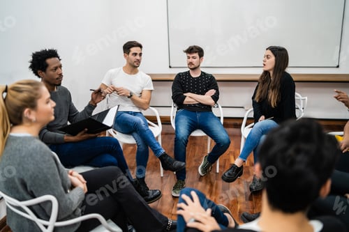Preview: Group Of Multiethnic Creative Business People Working On A Project And Having A Brainstorming