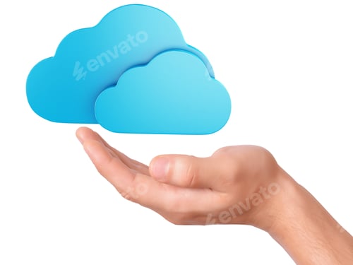 Preview: Hand Hold Cloud Computing Symbol