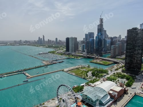Preview: Beautiful Aerial View Of The Chicago Navy Pier