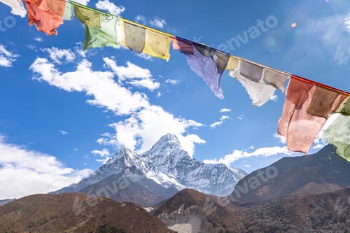 Preview: Ama Dablam Mountain. Trekking Everest Base Camp. Nepal. Asia.