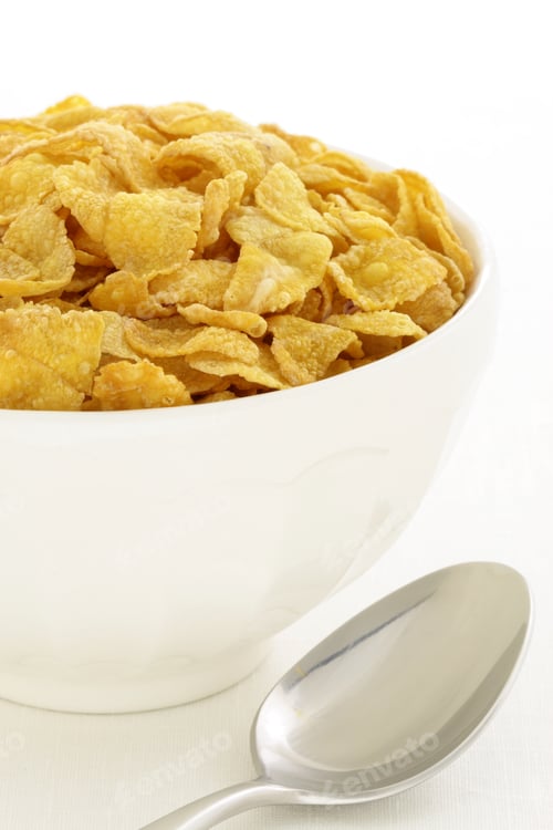 Preview: Delicious And Healthy Corn Flakes, Served In A Beautiful French Cafe Au Lait Bowl