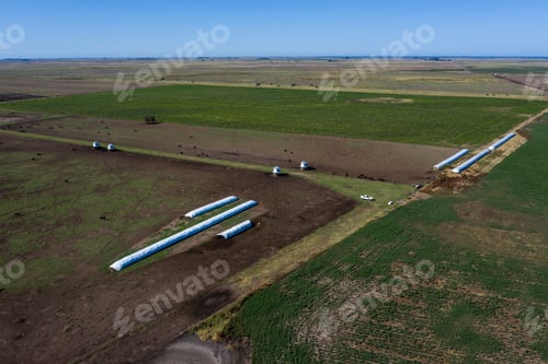 Preview: Silo Bag, Grain Storage In La Pampa, Argentina.