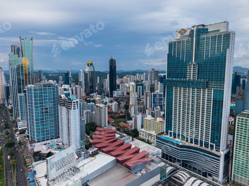 Preview: Beautiful Aerial View Of The Panama City Buildings Parks And Marina