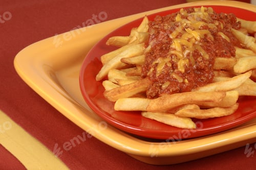 Preview: Gourmet Chili Fries Made With Organic Fat Free Beef And Soft Delicious Potatoes