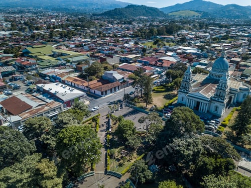 Preview: Beautiful Aerial View Of The Desamparados Church And Park