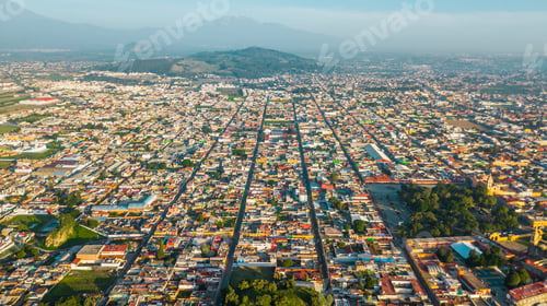 Preview: Beautiful Aerial View Of Puebla Mexico And Its Church
