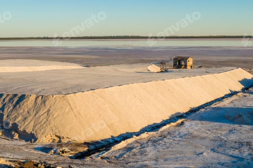 Preview: Extraction Of Raw Material Salt, From An Open Pit Mine, La Pampa