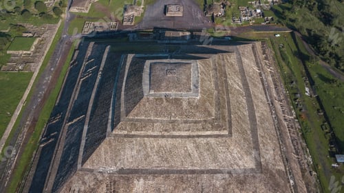 Preview: Beautiful Aerial View Of The Mexican Pyramids Of Teotihuacan Sun And Moon