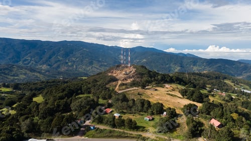 Preview: Beautiful Aerial View Of The Renewable Energy Windmills In Costa Rica