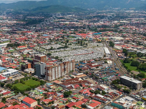 Preview: Beautiful Aerial View Of The General Cemetery In Costa Rica
