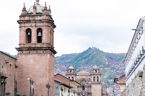 Preview: Santa Clara Church In The City Of Cusco And In The Background You Can See The Church Of San Pedro.