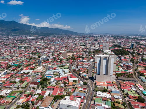 Preview: Beautiful Aerial View Of The Town Of San Pedro Costa Rica