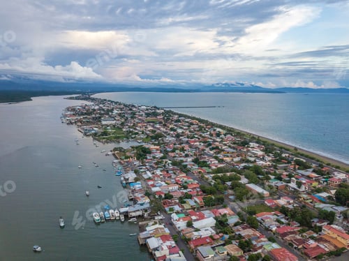 Preview: Beautiful Aerial View Of Puntarenas Town In Costa Rica
