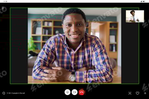 Preview: Business Man On A Work Video Call From Home.