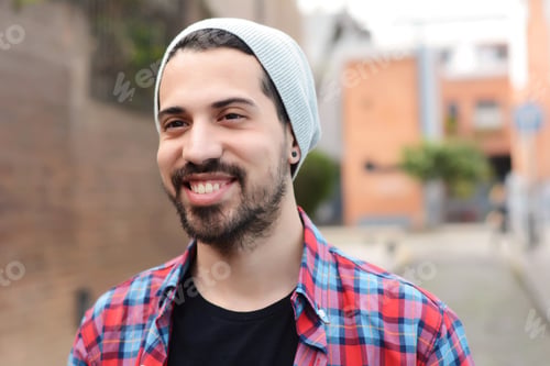 Preview: Portrait Of Young Latin Man. Urban Scene.