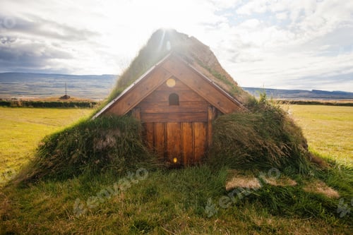 Preview: Traditional House In Iceland, Recovered Ancient Church