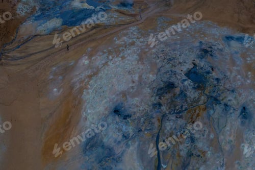 Preview: Icelandic Aerial Photography Captured By Drone.Beautiful Landscape In Hveraronf, In An Area Of