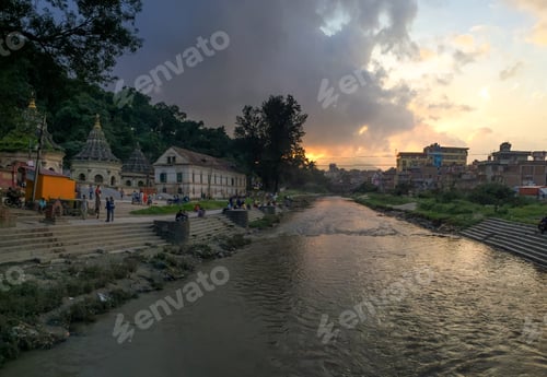 Preview: Ganga River In Kathmandu, View From Pashupatinath Temple, Nepal