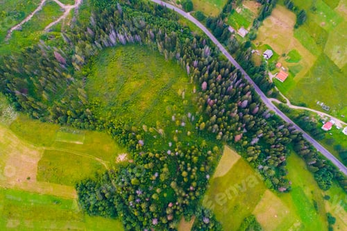 Preview: Forests, Meadows And Hills Of The Carpathian Mountains Taken With Drone, Ukraine