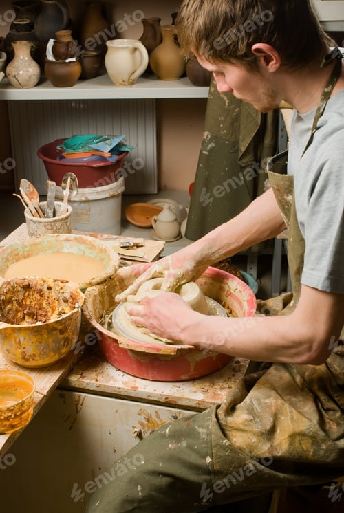 Preview: Hands Of A Potter, Creating An Earthen Jar Of White Clay