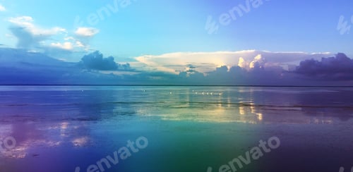Preview: Sunset With Dramatic Sky And Swans On The Black Sea (Lyman), Kinburn, Ukraine