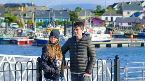 Preview: Young Couple Enjoys The Sightseeing Trip Through Dingle Ireland
