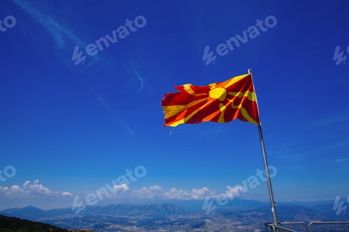 Preview: Macedonian Flag Over Skopje, On Vondo Mountains