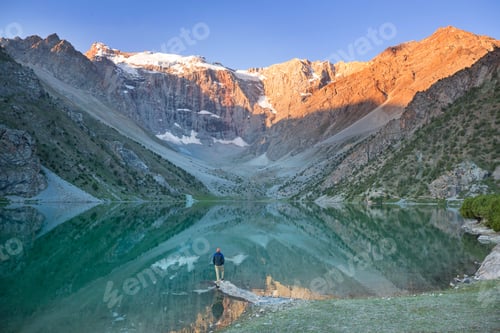 Preview: Beautiful Serene Lake In Fanns Mountains (Branch Of Pamir) In Tajikistan.