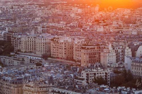 Preview: View From The Eiffel Tower In The Sunset Time, Paris, France